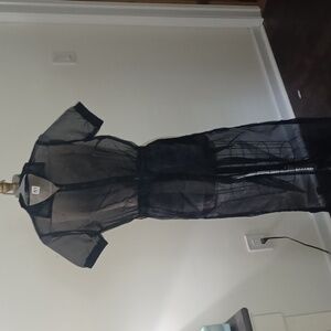 NEW N1 SZ SMALL ZIP UP FRONT SEE-THROUGH.  POSSIBLY WEAR TO BEACH